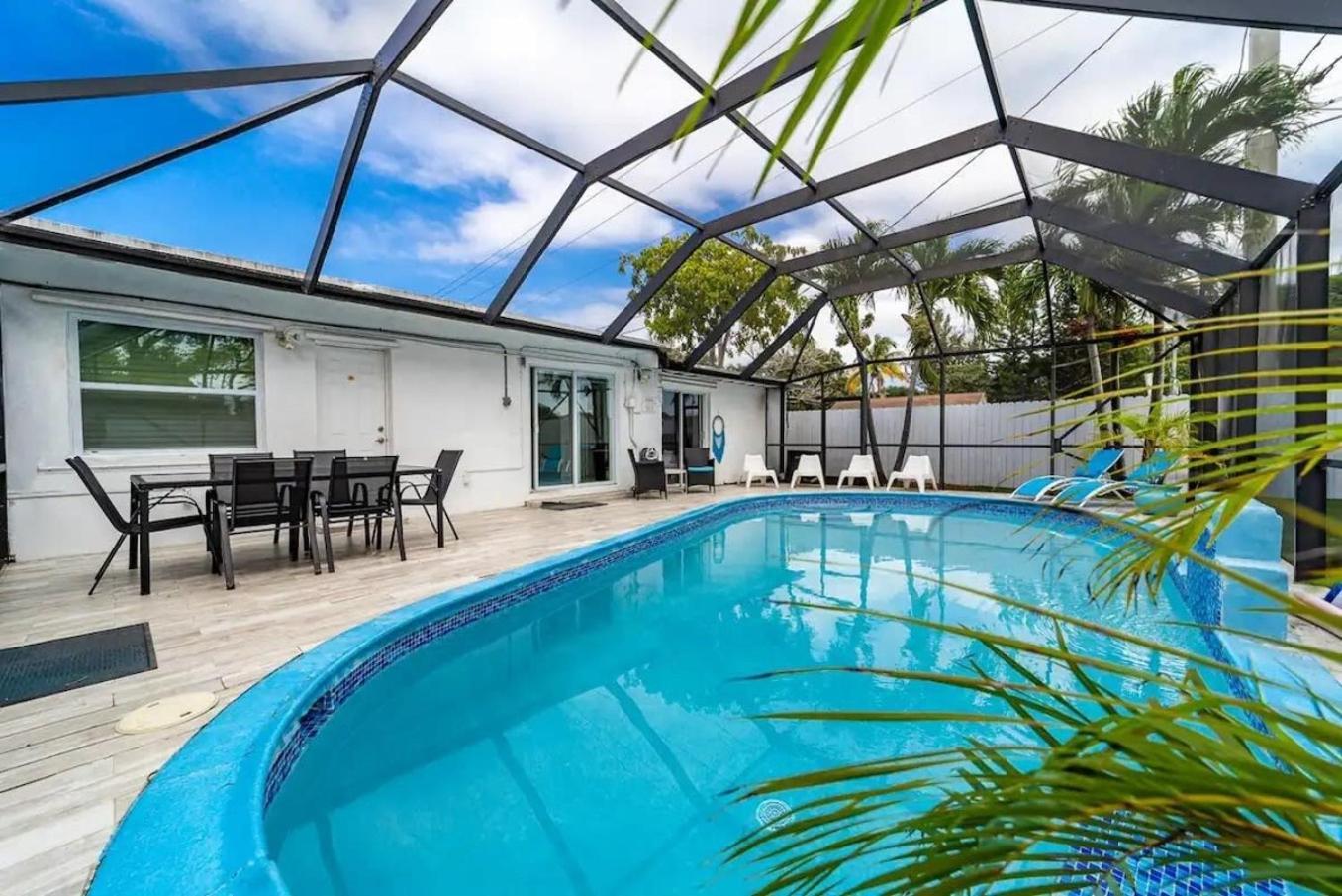 Private Heated Pool Villa In Ftl Near Beach Fort Lauderdale Zewnętrze zdjęcie